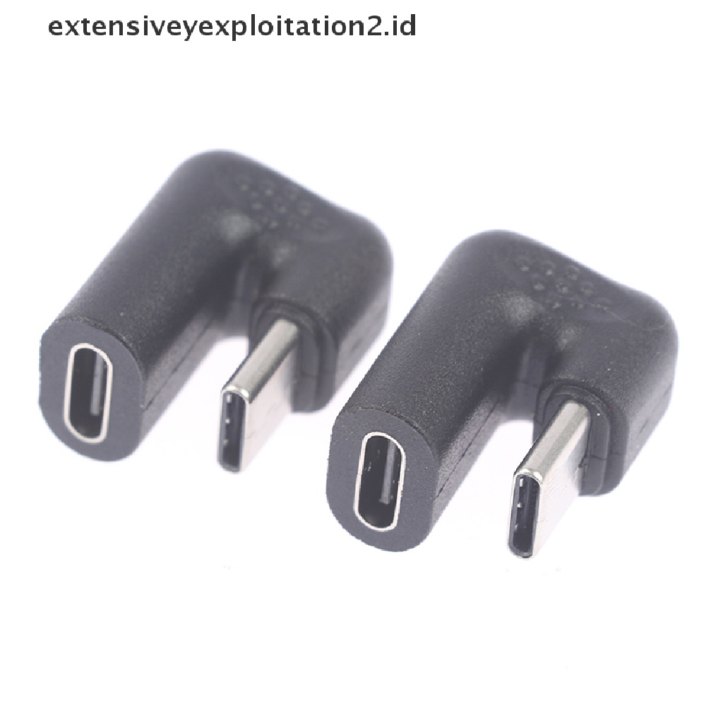 Adapter Usb 3.1 Tipe C Male Ke Female Sudut Kanan 180 Derajat