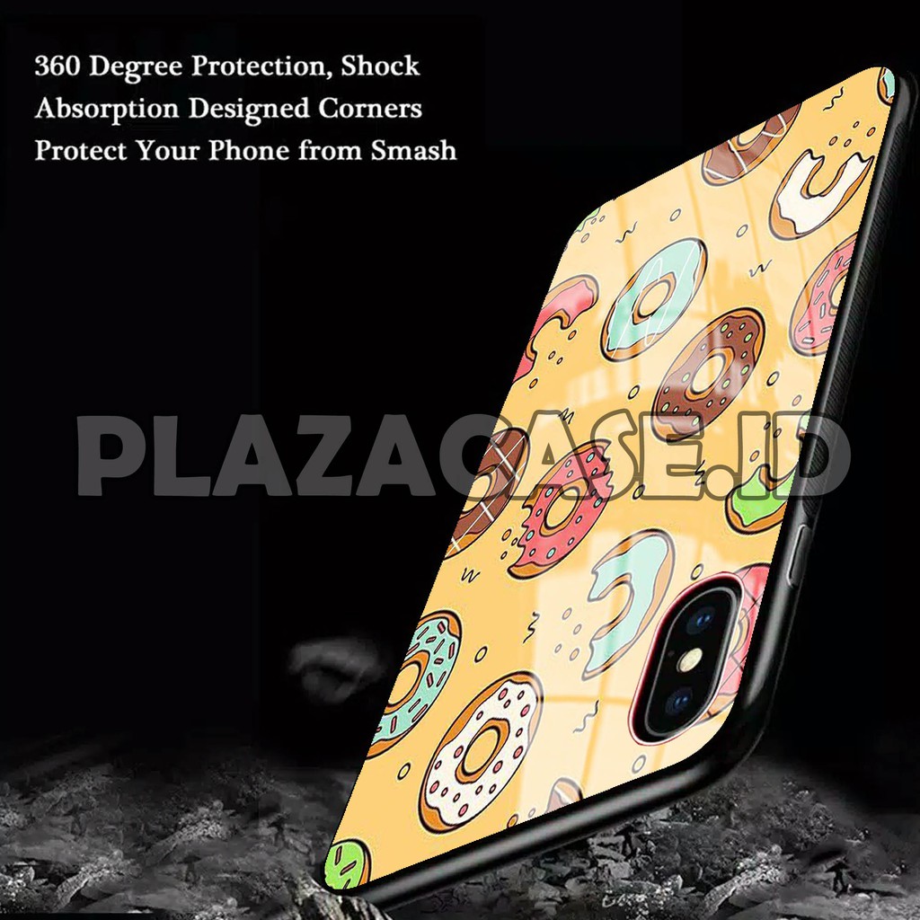 Donuts Softcase Glass [K21] Y12i A53 A92 A52 C12 C11 C15 Y20 Y30 RENO 4 A91 A31 REDMI 9 REDMI NOTE 9