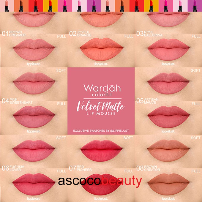 Wardah [NEW] Colorfit Velvet Matte Lip Mousse Cream Transferproof ✰ ascocobeauty ✰