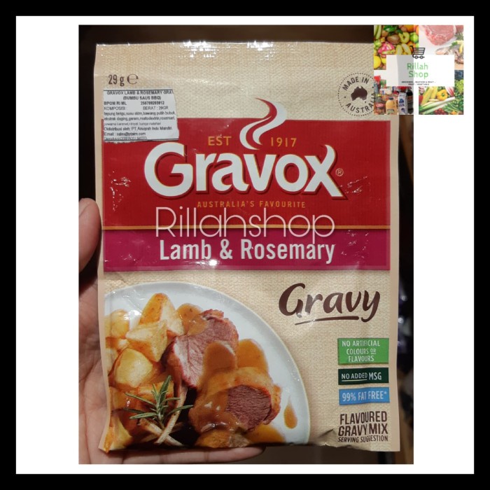 

Gravox Gravy Lamb and Rosemery 29 Gram