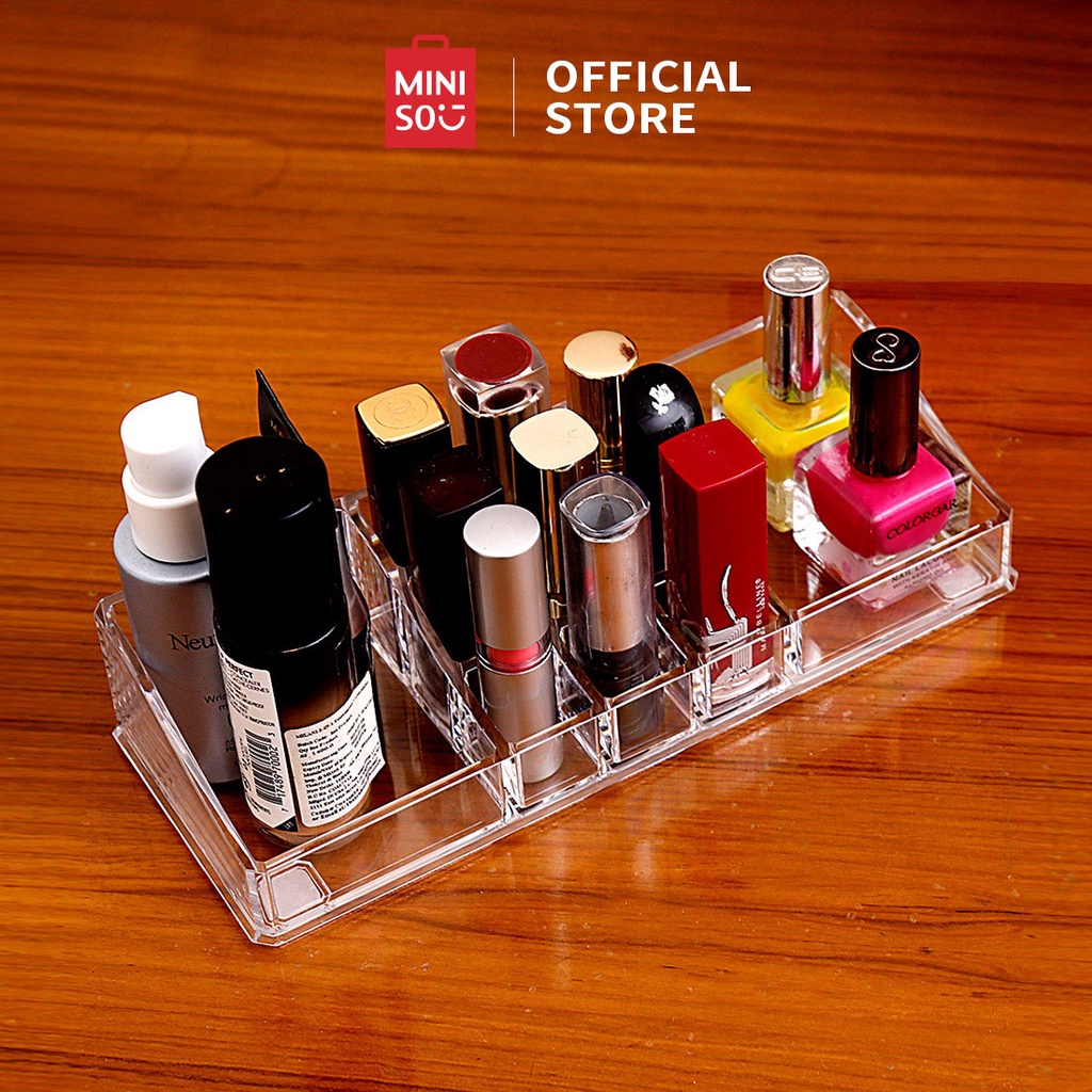 New MINISO Kotak Rak Tempat Lipstik Acrylic Lipstick Storange Berdiri Cosmetic Storage Organizer