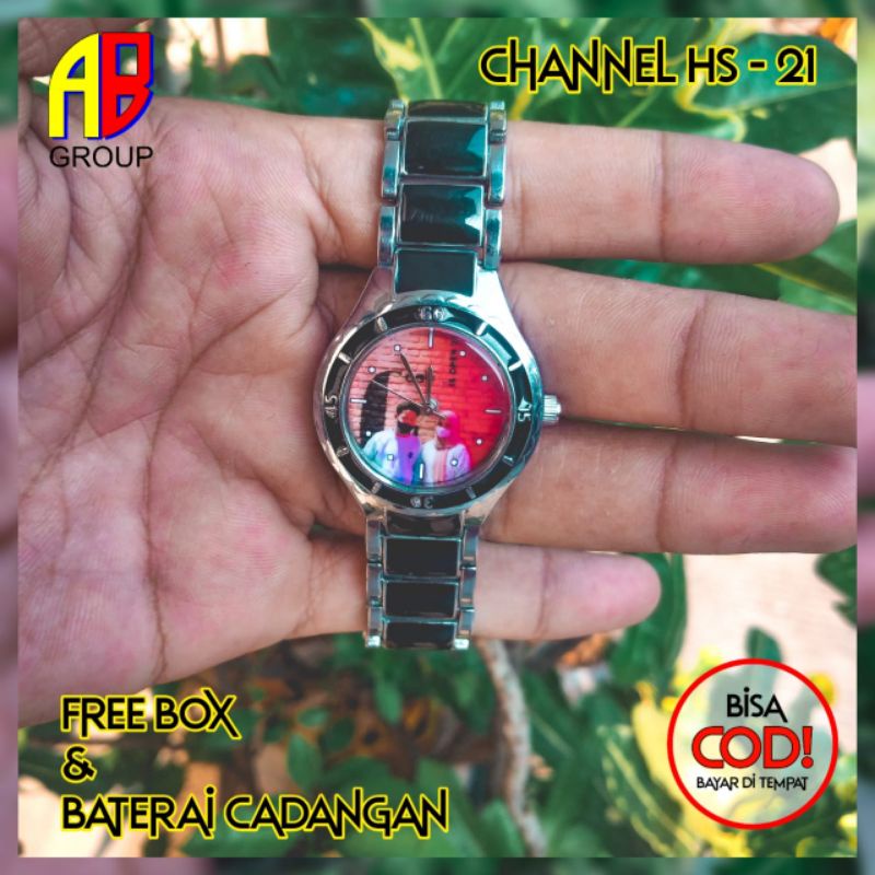 JAM TANGAN COUPLE CUSTOM BISA REQUEST DESAIN BONUS BOX DAN BATRAI CADANGAN