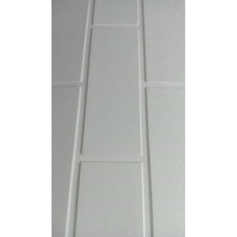 wallpaper dinding 3D foam bata putih kulit jeruk uk 70x77cm-1