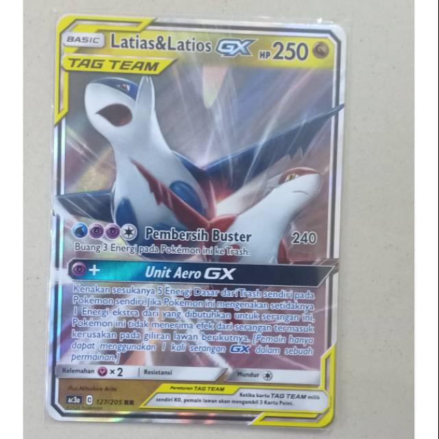 Kartu pokemon indonesia Latias and latios GX RR tag team