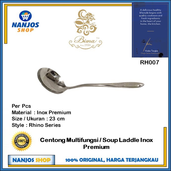 Bima Rhino Sendok Lauk Soup Ladle Inox Premium RH007