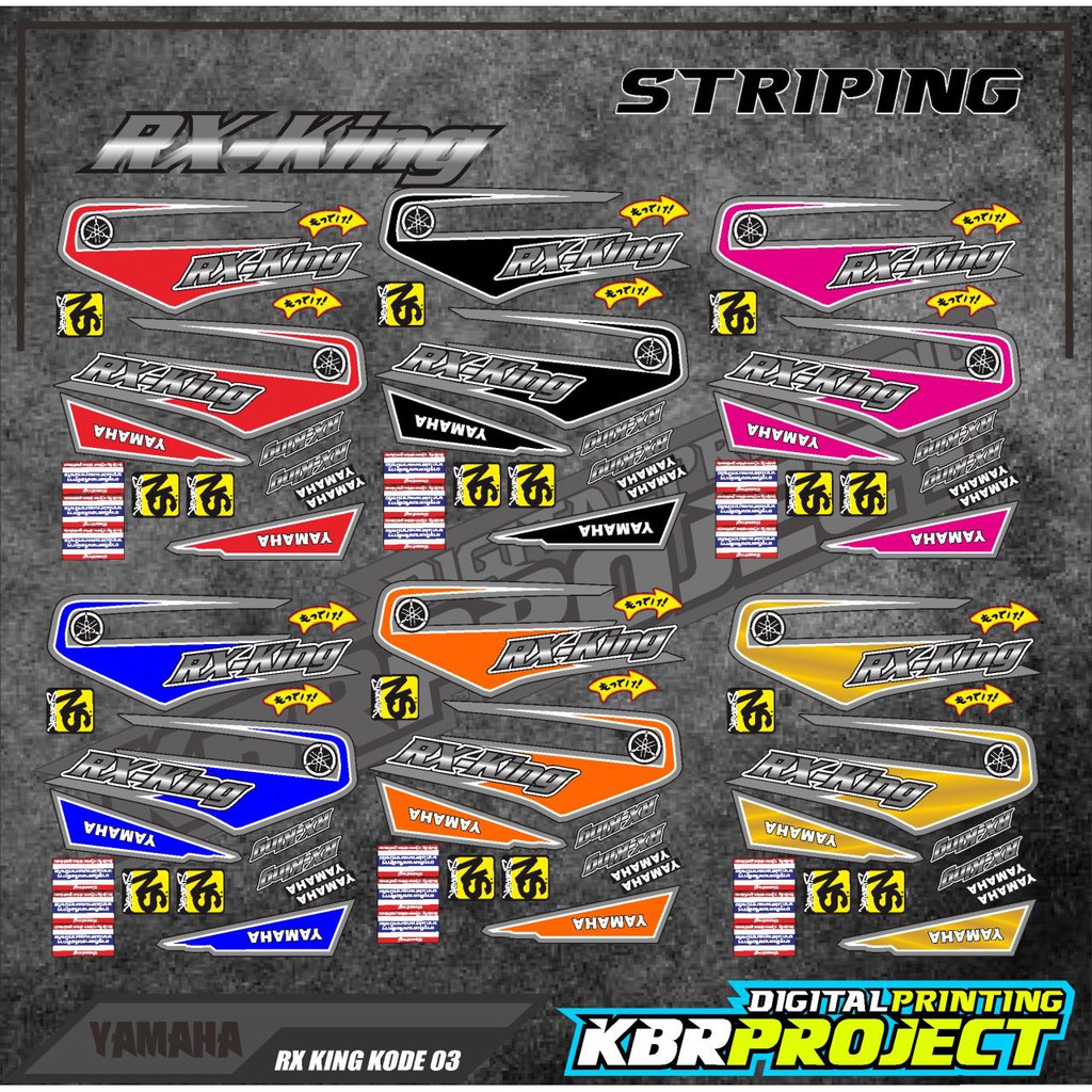 (cod) Striping Rx King - Stiker Variasi List Motor Rx King Racing
