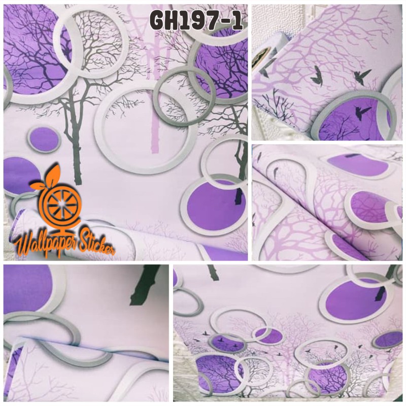 Wallpaper Dinding 3D Dekorasi Dinding Elegant Stiker Dinding Ukuran Lebar 45cm X Panjang 5 Meter Wall Stiker Premium Hight Quality-GH197-1-5M