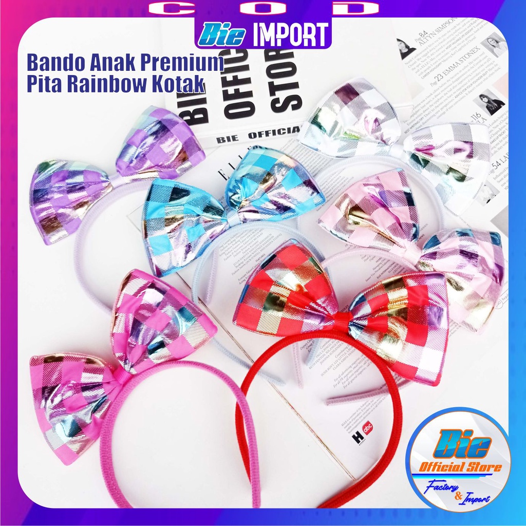 Bando Anak Pita Rainbow Premium Impor Best Seller