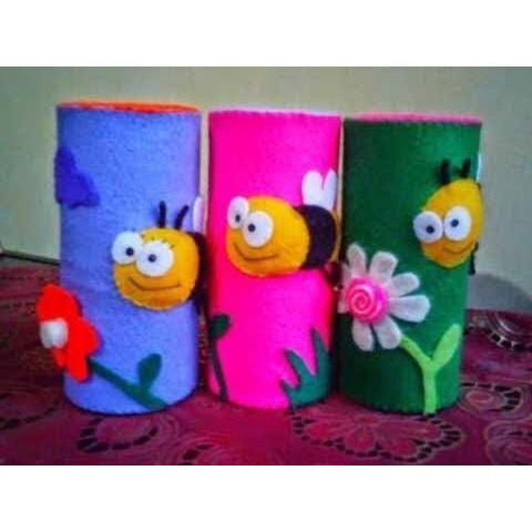 BEST PRODUCT  Celengan Flanel Karakter Lebah / Celengan Bunga / Celengan Hias Karakter / Celengan Cu