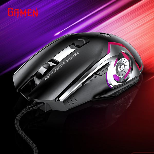 GAMEN GM1200 Gaming Mouse 3200DPI Optical Mouse Gaming with 7 LED Lighting Effects Original