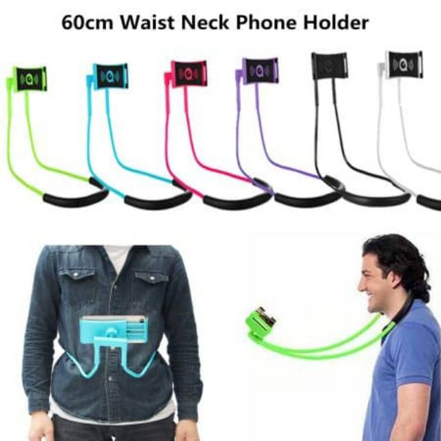 LAZYPOD HOLDER LEHER SANDARAN HP SMARTPHONE  FLEKSIBEL VLOG VIDEO CALL YOUTUBE LAZY NECK |2013