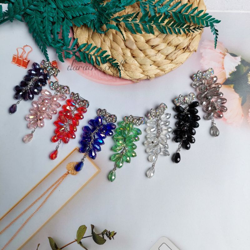 bros juntai premium/ bros dagu juntai kristal / bros juntai mewah