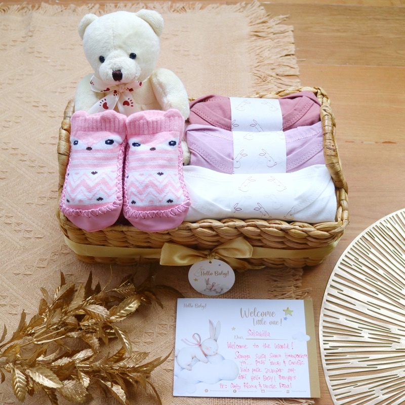 BARU LIO034 (Girls) Parcel Premium Hello Baby Hampers Gift 0-12 months