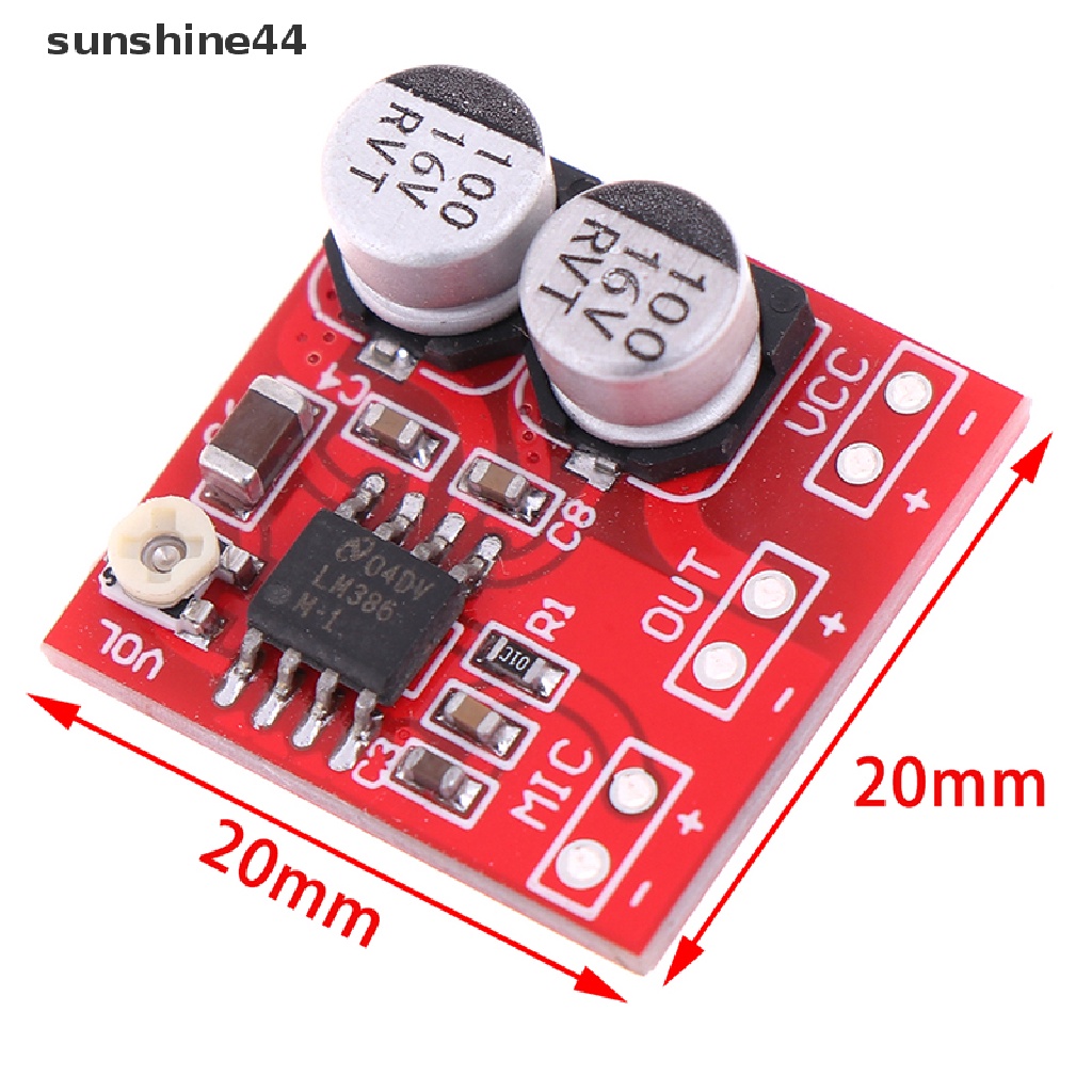 Sunshine Papan amplifier power DC 5V-12V LM386 200x Untuk Mikrofon