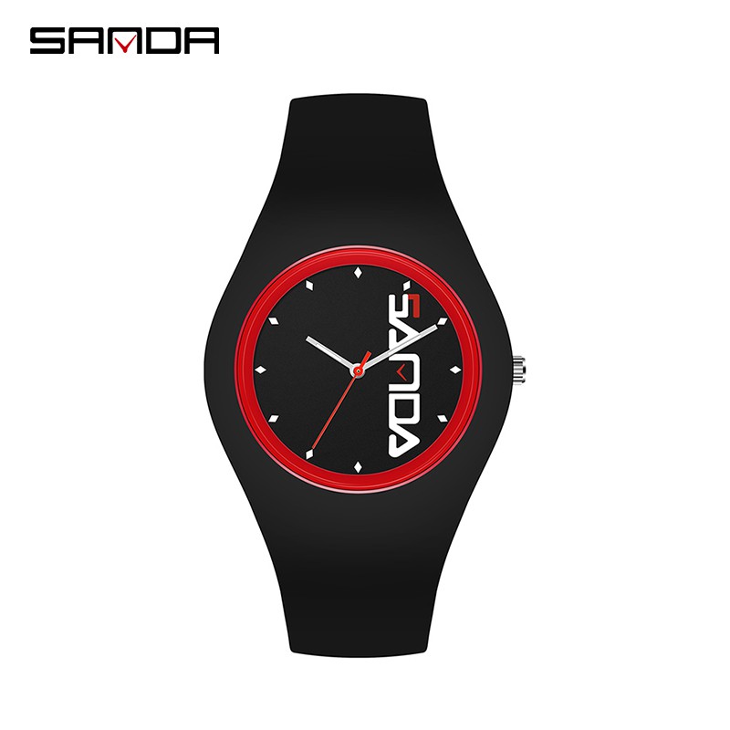 SANDA 6076 Jam Tangan Pria Wanita Analog Tali Silicone WATCHKITE WKOS