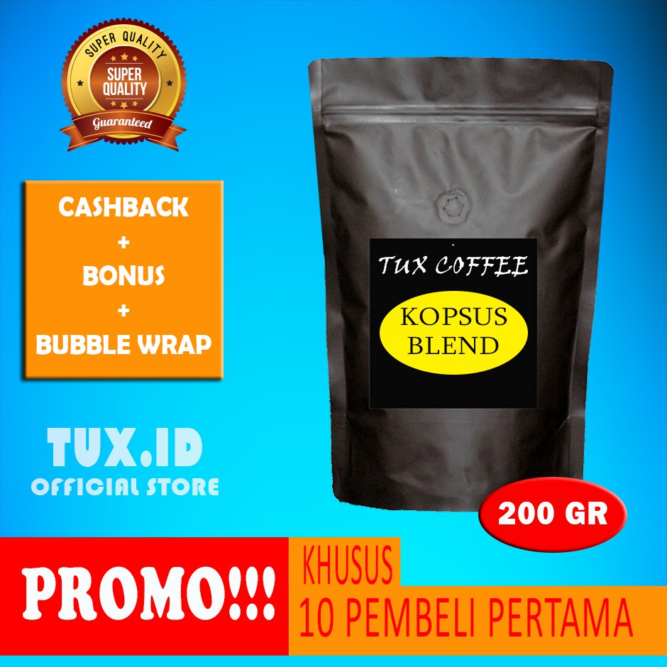 

(KOPI SUSU) Biji Kopi Blend 75% robusta 25% arabika - Es Kopi Susu Blend - Ice Blend - 200gr