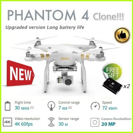 Upgraded Version Long Battery Life Clone DJI Phantom 4 RC Drone with Camera High Definition Aeria