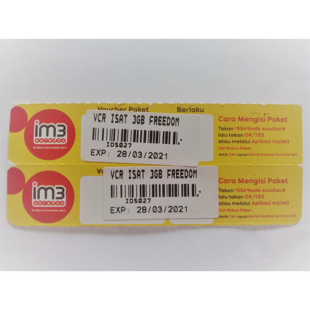 Voucher Indosat Freedom 3GB
