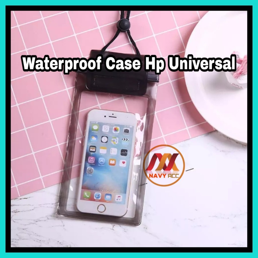 NA - Waterproof Hp Universal Size XL Anti Air Hujan Case Waterproof