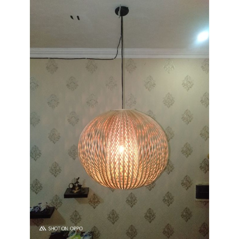 kap lampu vintage bulat/lampu dekorasi/ lampu cafe unik