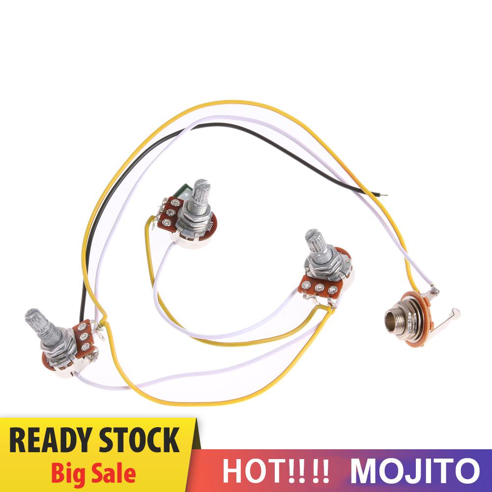 1 Set Sirkuit Elektronik Kabel Harness Prewired Untuk Gitar Bass Jb