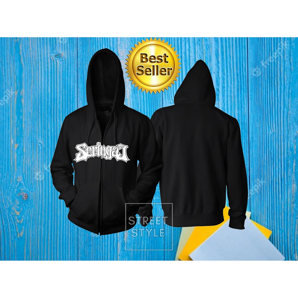 Jaket Sweater Hoodie Zipper SERINGAI Keren Pria & Wanita