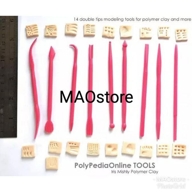 

Modelling Tools Clay Craft Polymer Clay Diy Kerajinan 28 In 14 Pcs