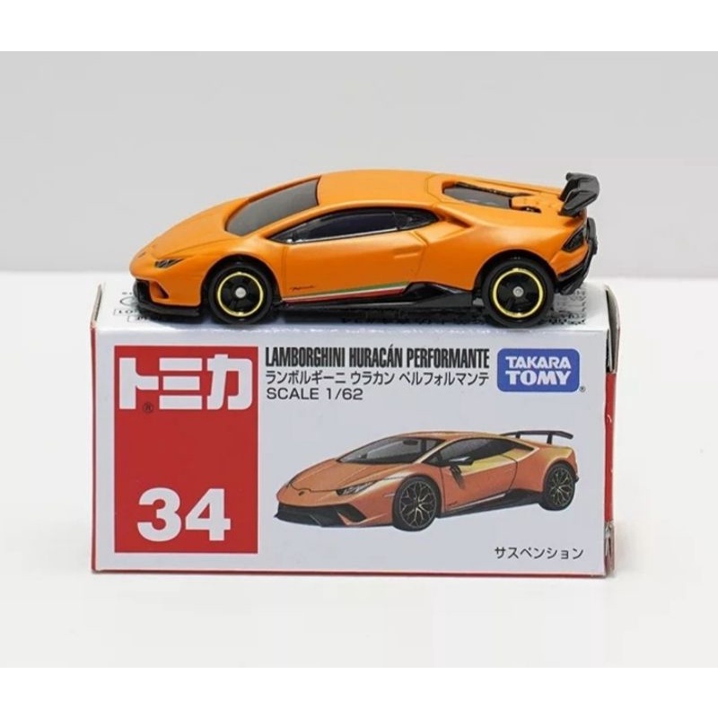 Tomica Reguler 34 Lamborghini Huracan Performante Orange TAKARA TOMY