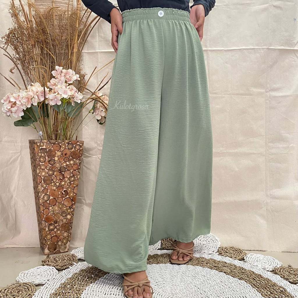 CRINKLE AIRFLOW LOOSE PANTS VARIASI KANCING/KULOT CRINKLE AIRFLOW HIGHWAIST Image 4