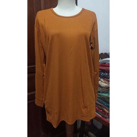 Atasan lengan panjang warna mustard by aquila