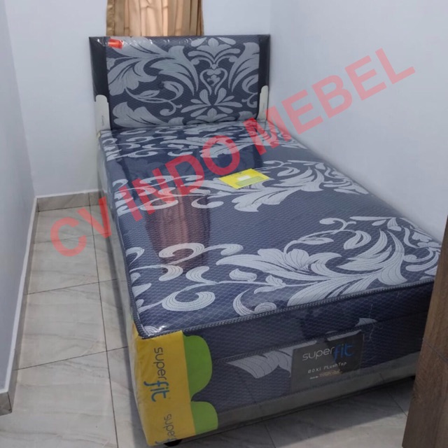 Promo springbed kasur matras set single 120 ready makassar murah garansi 10 tahun superfit comforta