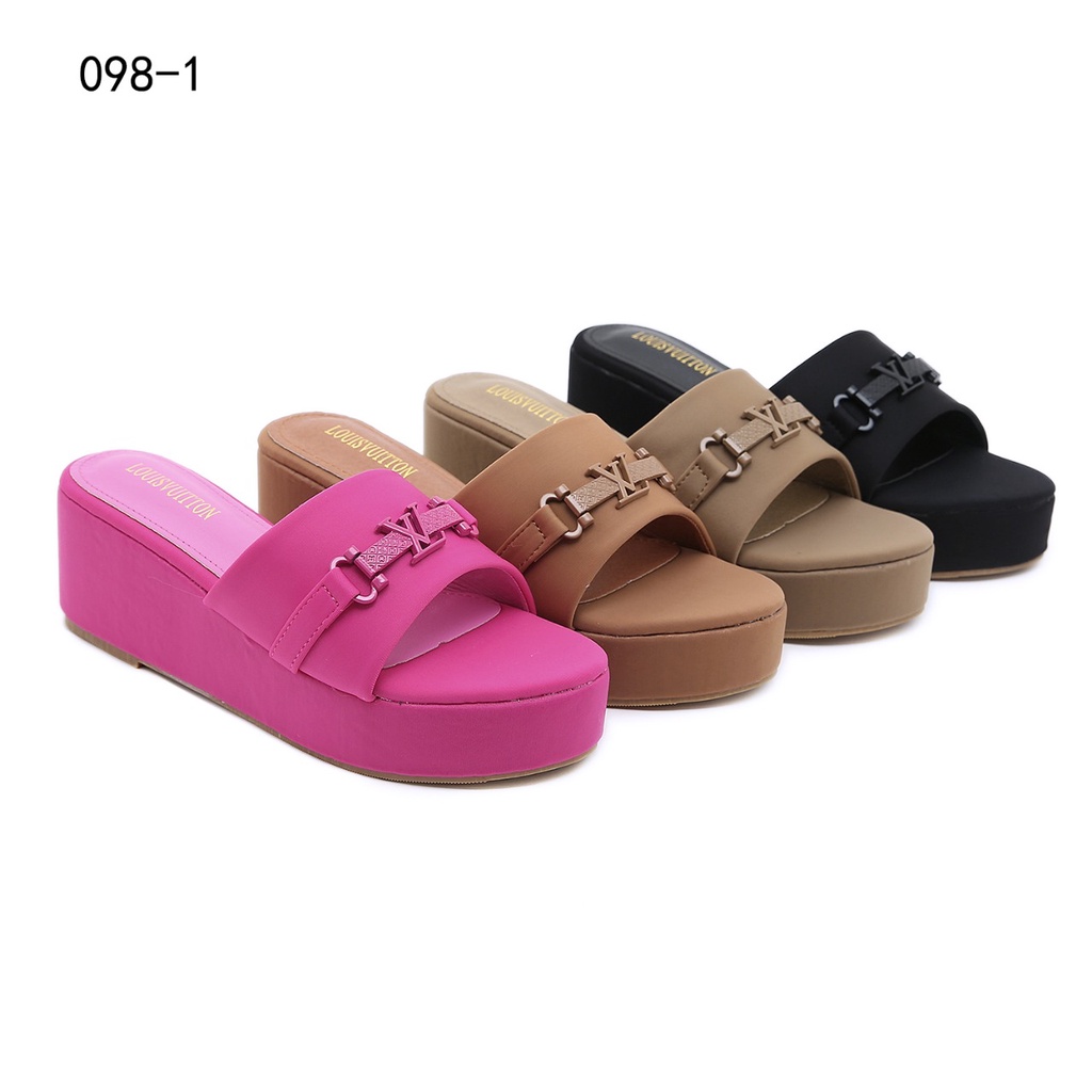 Logo Wedges Heel Sandals 098-1