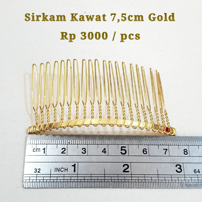 1 pcs Sirkam 7,5cm Kawat Gold