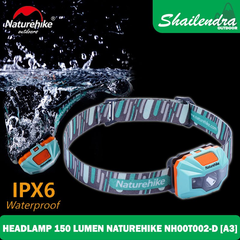 HEADLAMP 150 LUMEN NATUREHIKE NH00T002-D A3 WATERPROOF