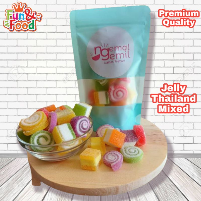

Jelly Thailand Mixed / Jelly Roll / Jelly Lapis / Jelly Thailand / Jelly Buah