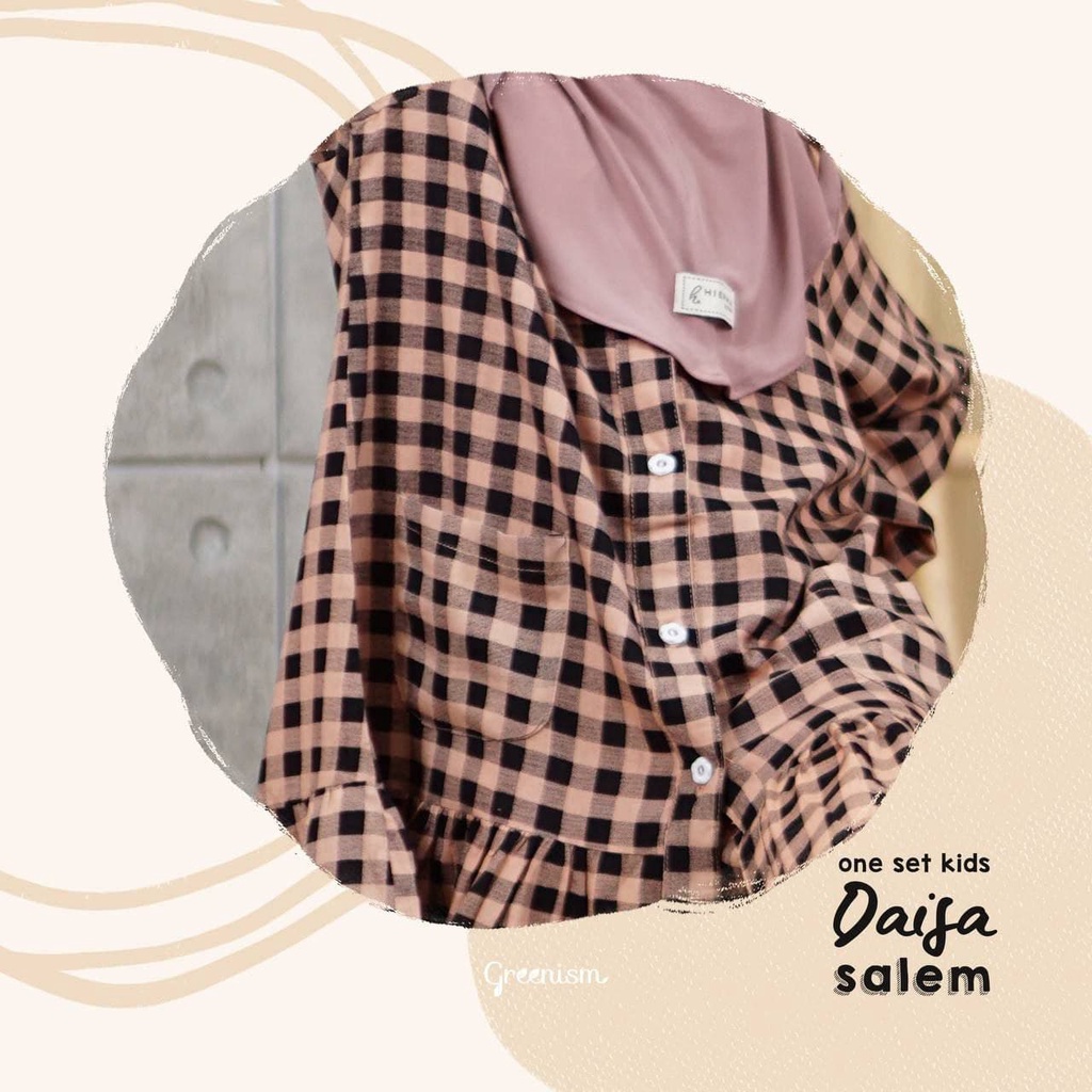 Greenism Dasia Baju Setelan Anak Perempuan Rayon Quality premium - One set Anak