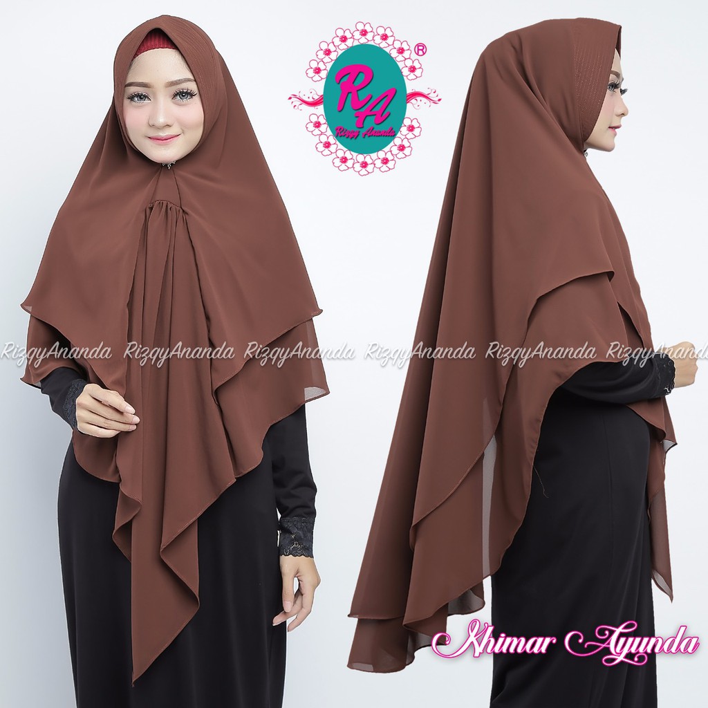 Syar'i Khimar Pakaian Wanita Muslim Cewe Kerudung Perempuan Jilbab Gamis Polos Baju Syari Panjang