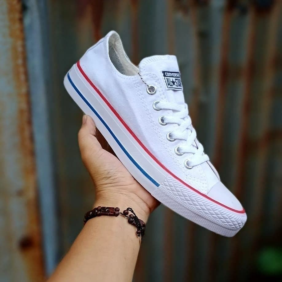 Sepatu Converse Classic OX Allstar Full White Putih Sneakers Kado Hadiah Pria Wanita Couple Termurah