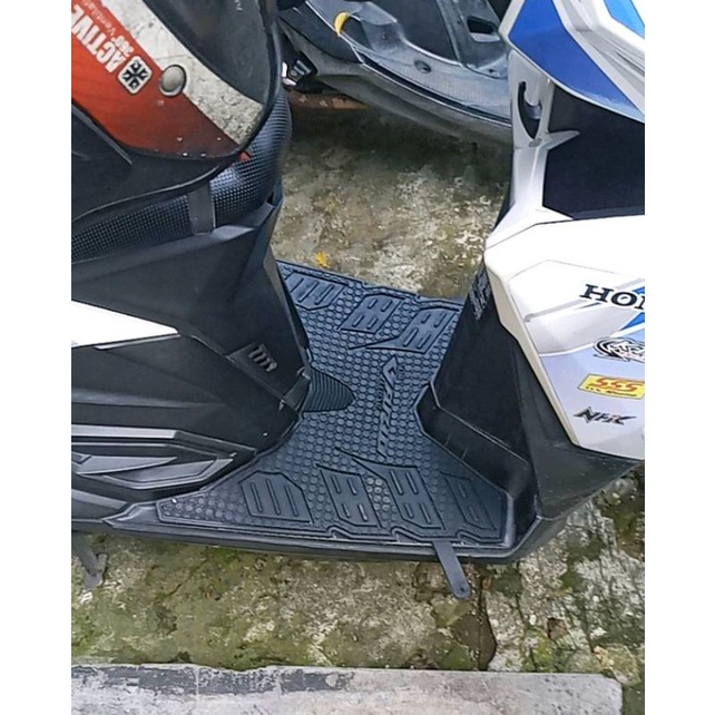 Karpet Karet Honda Vario Techno 125/150 Tahun 2015-2017 Black Series/ Karpet Vario Techno/Pijakan Kaki Vario/Karpet Vario Hitam Kualitas No.1