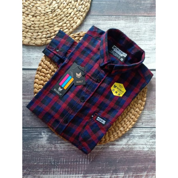 Kemeja Pria Flanel Panjang DISTRO / Kemeja Cowok Flanel / Kemeja Redblit Flanel Panjang