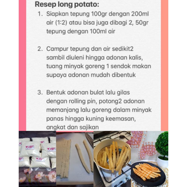 tepung kentang instant long potato flakes bubuk kentang