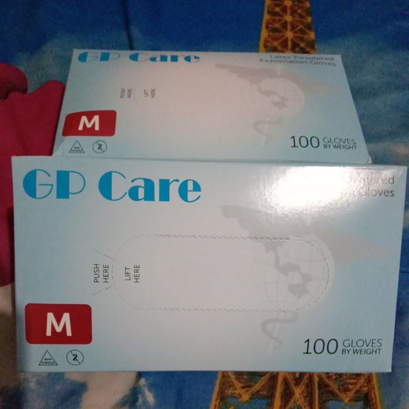 Sarung tangan Latex GP CARE (latex powdered examination gloves isi 100)