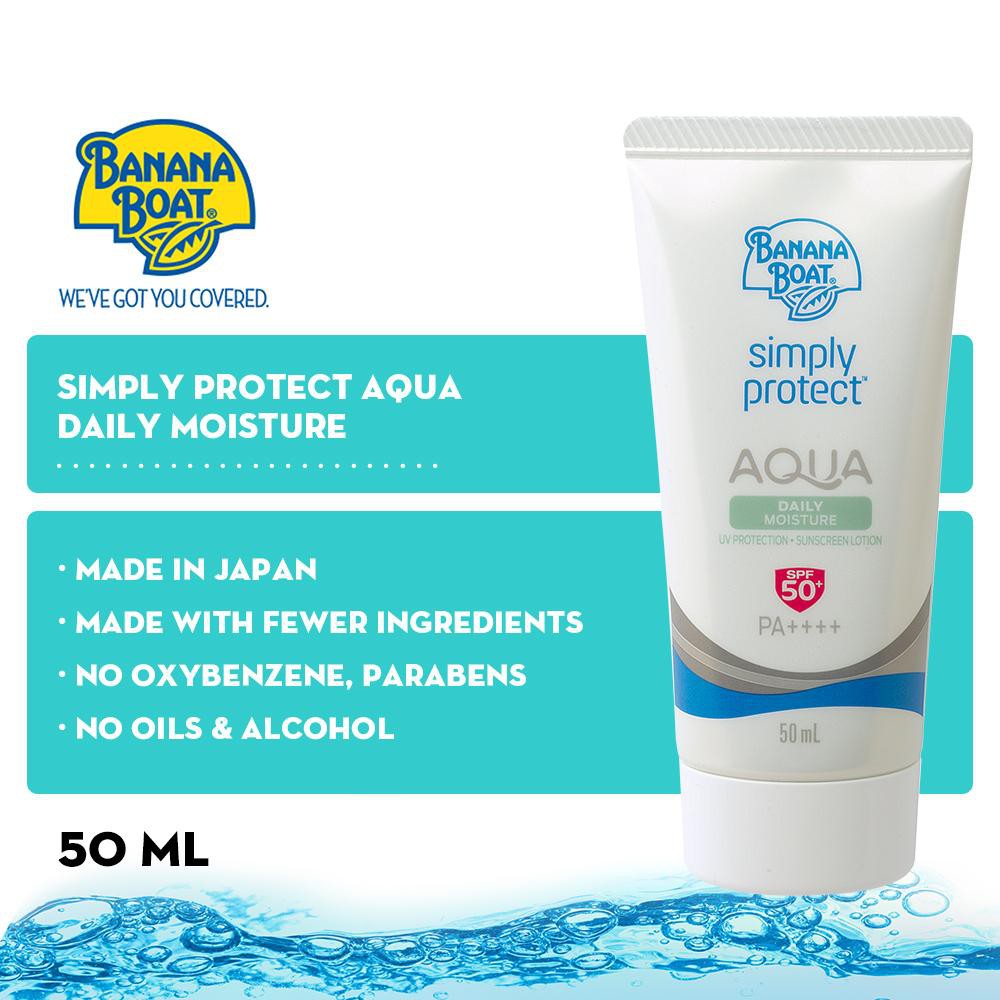 Banana Boat Simply Protect Aqua Daily Moisture Sunscreen Lotion SPF50+