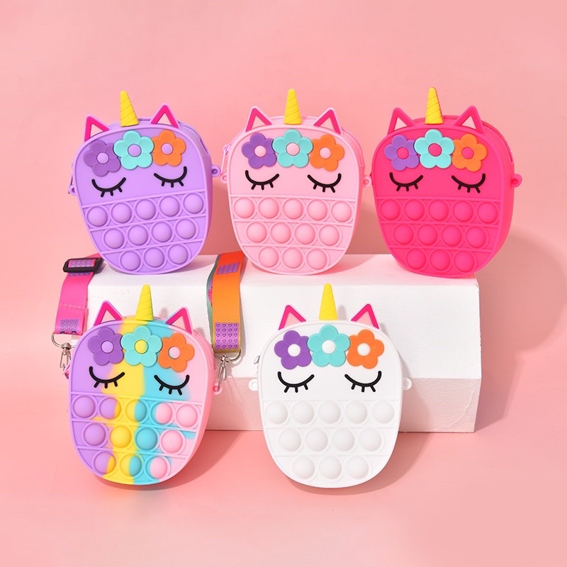 TAS SELEMPANG MINI ANAK VIRAL KEKINIAN POP IT ICE CREAM LUCU UNIK TERMURAH KADO ULTAH ANAK CEWE
