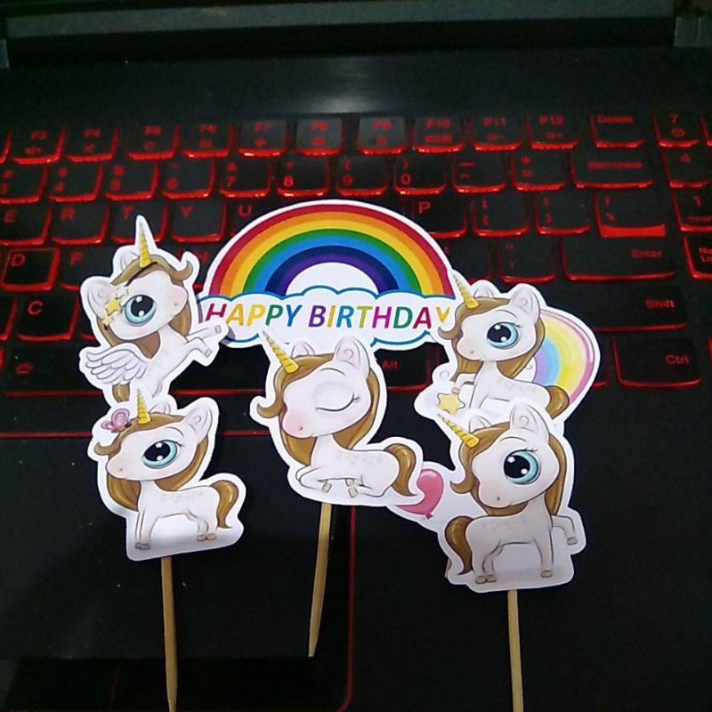 cake topper kue kuda bayi baby my pony unicorn horse