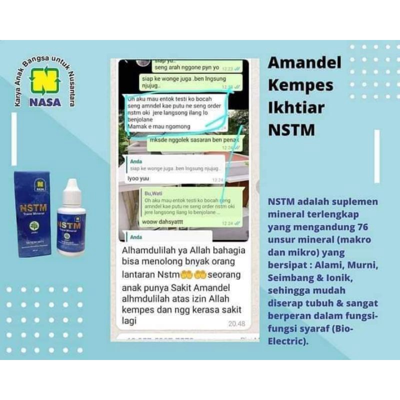 NSTM ORI NASA | NSTM NASA super trace mineral 100% original beli produk NASA original hanya dimember