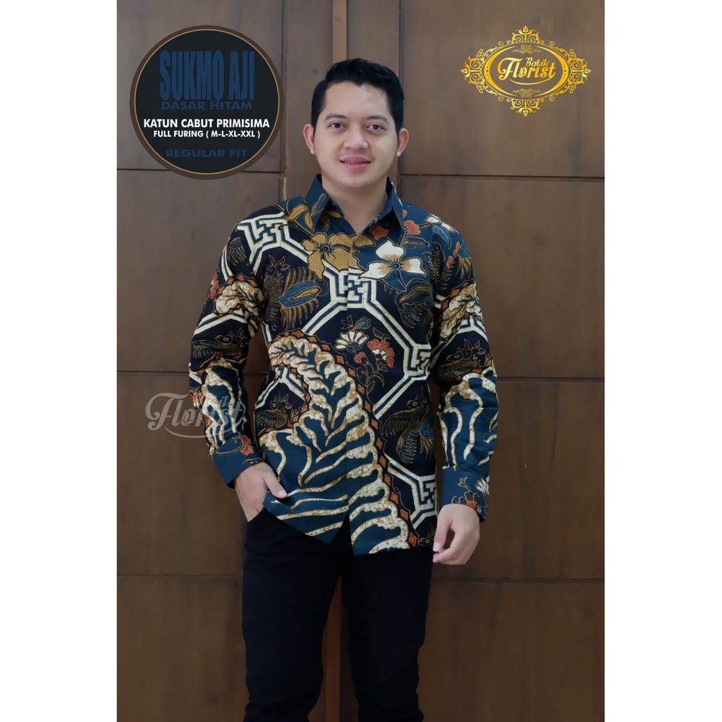 SUKMO AJI CABUT Kemeja Batik Pria Full Furing Bahan Katun Cabut Primisima