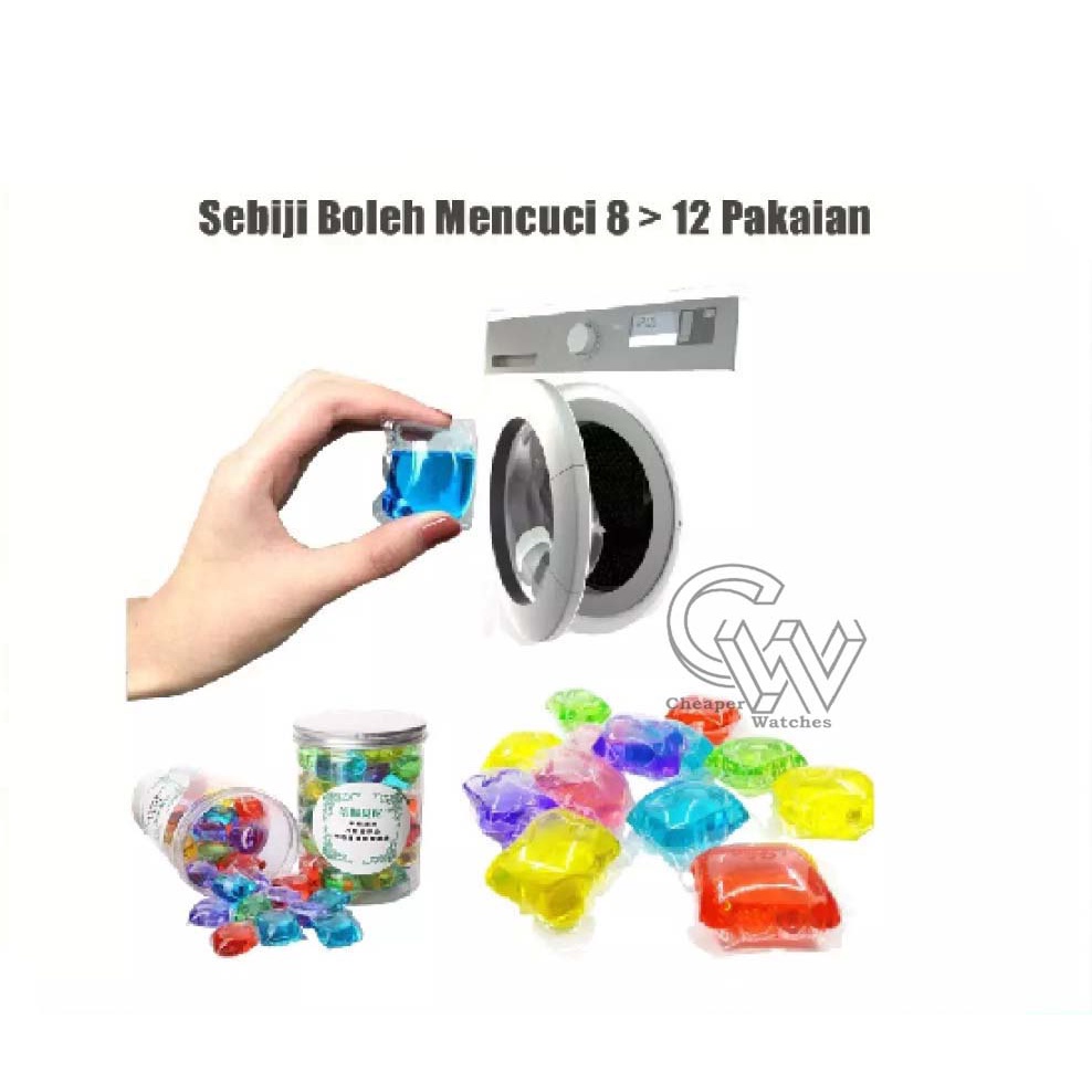 Cheaper-Deterjen Kapsul isi 10/50/100 pcs Untuk Laundry Pencuci Pakaian Sabun Laundry Cuci Mesin Antiseptik Laundry Gel