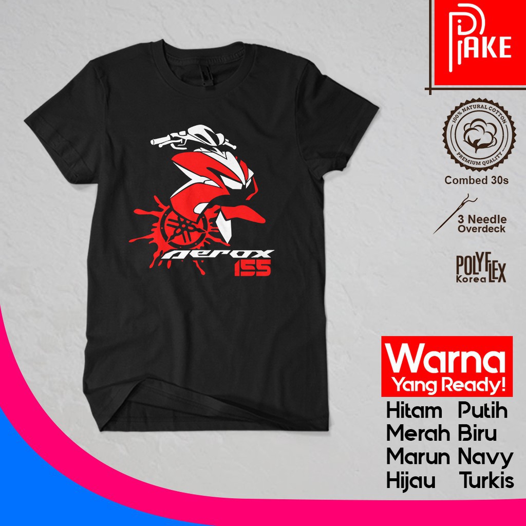 Kaos Yamaha Aerox 155 VVA Cotton Combed 30s -mitra