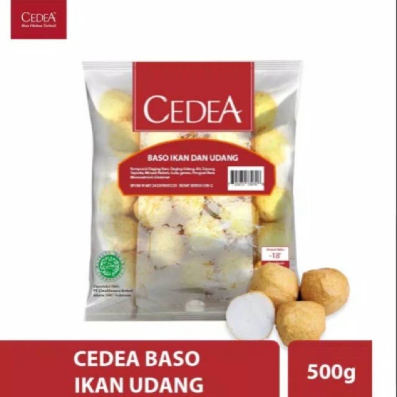 

Cedea baso ikan dan udang 500 gram bakso ikan cedea/frozen